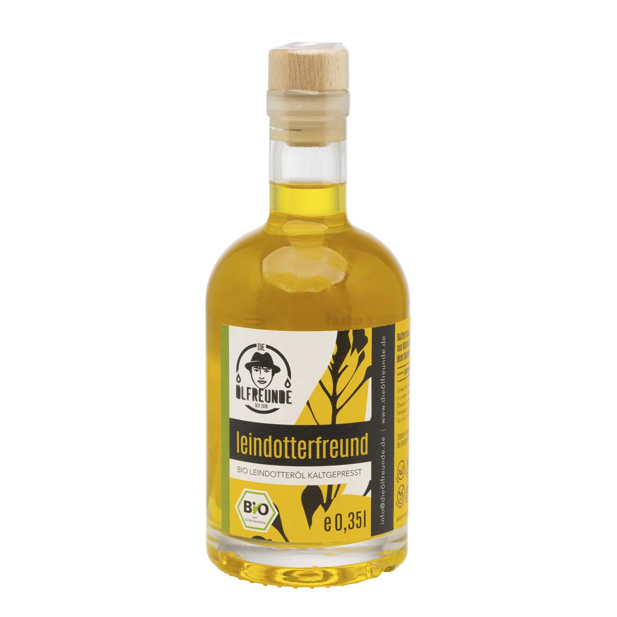 350-ml-Flasche Bio-Leindotteröl der Marke Die Ölfreunde