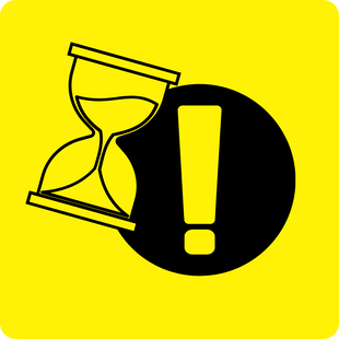 Gelbes Icon das einen Ablauf symbolisiert