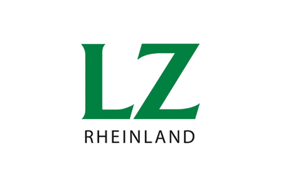 Das Logo von LZ Rheinland in schwarz, grüner Schrift, vor einem transparenten Hintergrund.